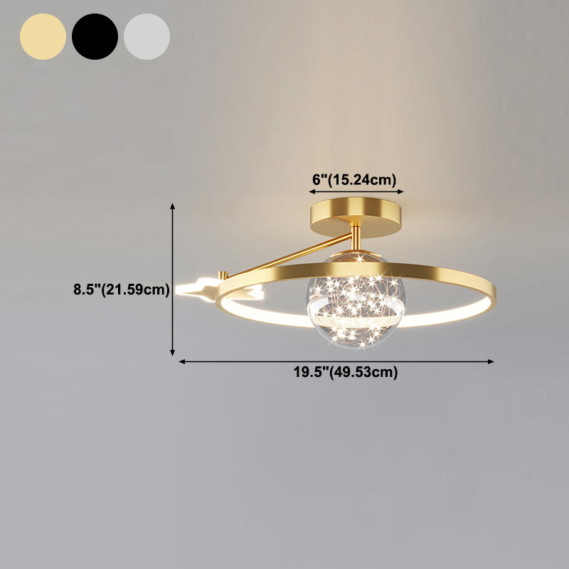 Luz de techo LED de estilo de techo de techo de círculo de metal