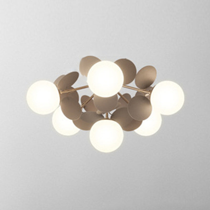 Burbujas de la sala de estar del techo montado en el techo de vidrio semi iluminación de semi montura