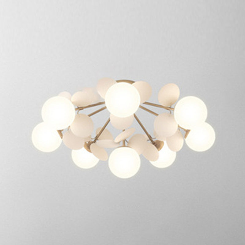 Burbujas de la sala de estar del techo montado en el techo de vidrio semi iluminación de semi montura