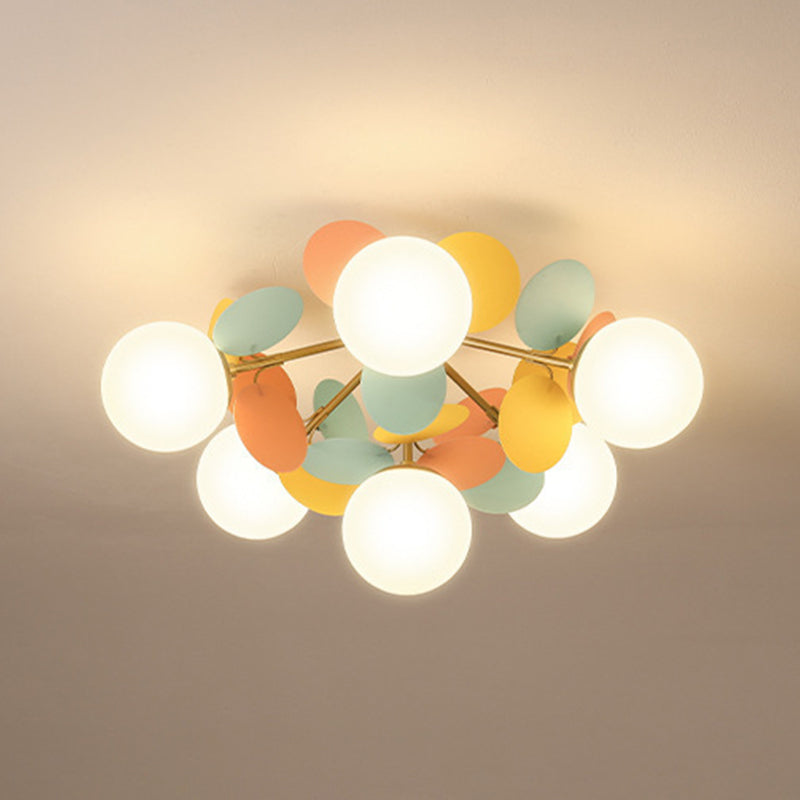 Burbujas de la sala de estar del techo montado en el techo de vidrio semi iluminación de semi montura