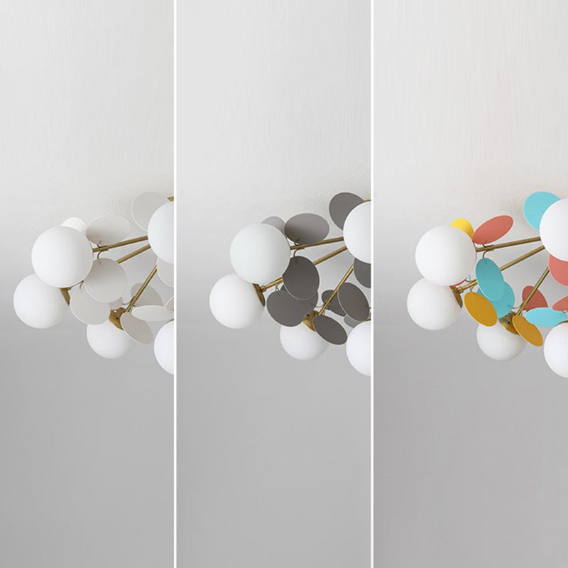 Bulles salon plafonnier monté luminaire en verre nordique semi-montage