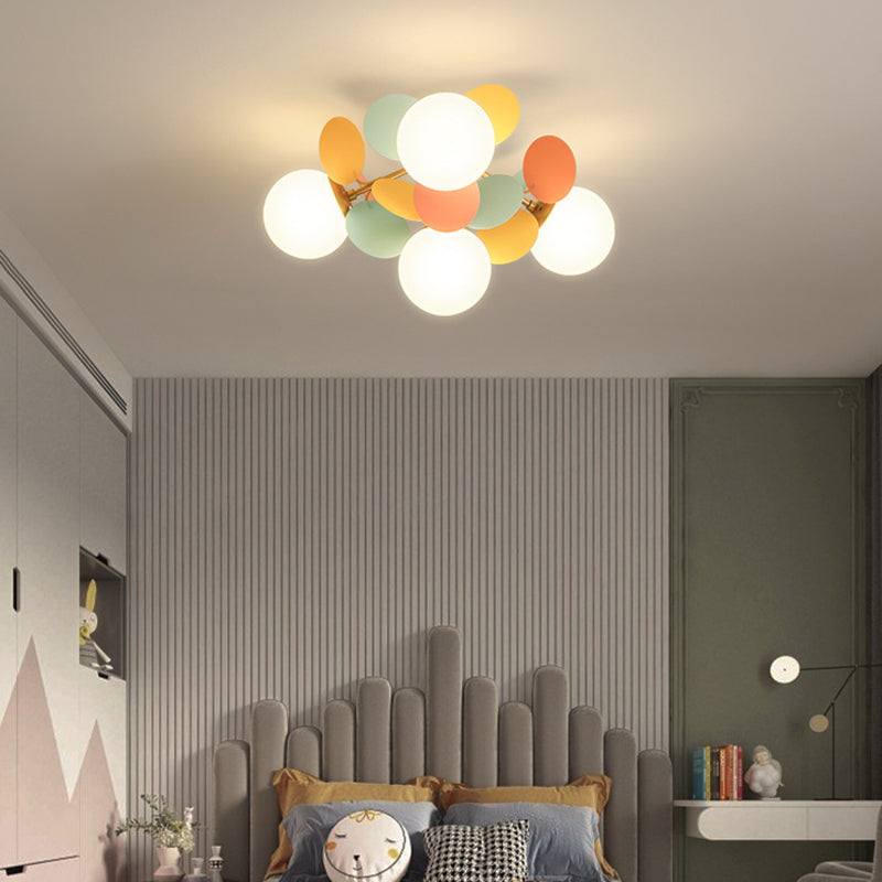 Burbujas de la sala de estar del techo montado en el techo de vidrio semi iluminación de semi montura