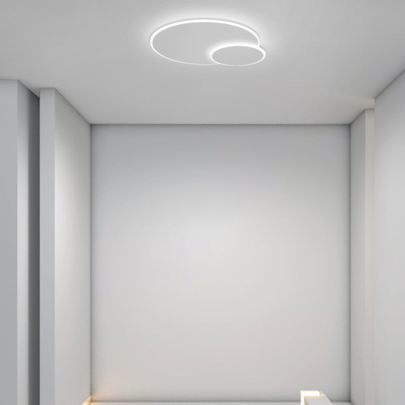 Metal Circular Techo Flush Montaje Luce de techo blanco LED nórdico Lámpara de techo blanco
