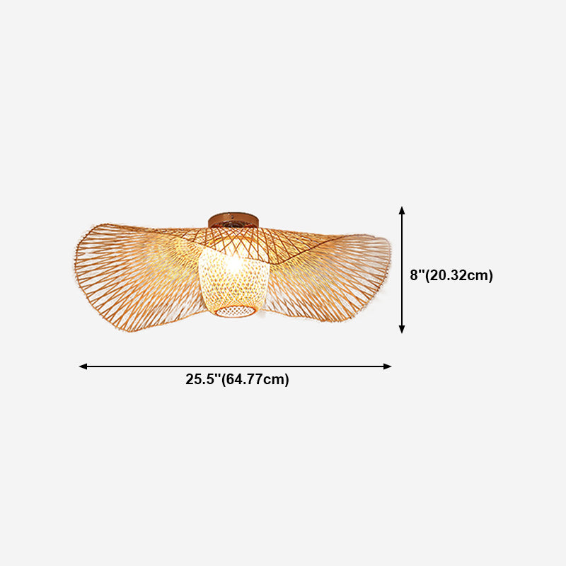 Iluminación moderna de montaje en semi flush ASIA ASIA Bamboo Beige Light