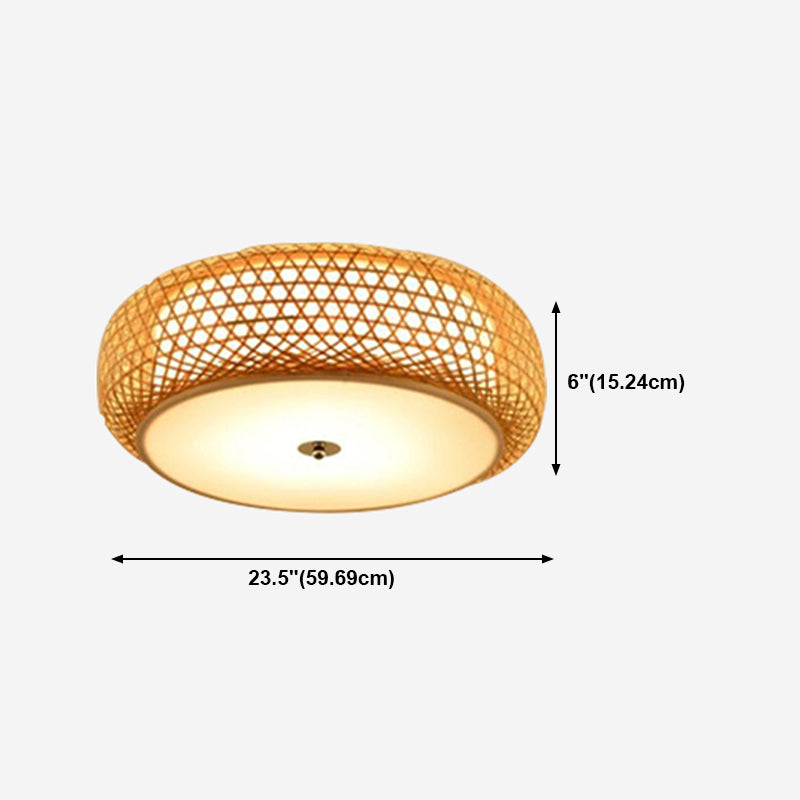 Iluminación moderna de montaje en semi flush ASIA ASIA Bamboo Beige Light