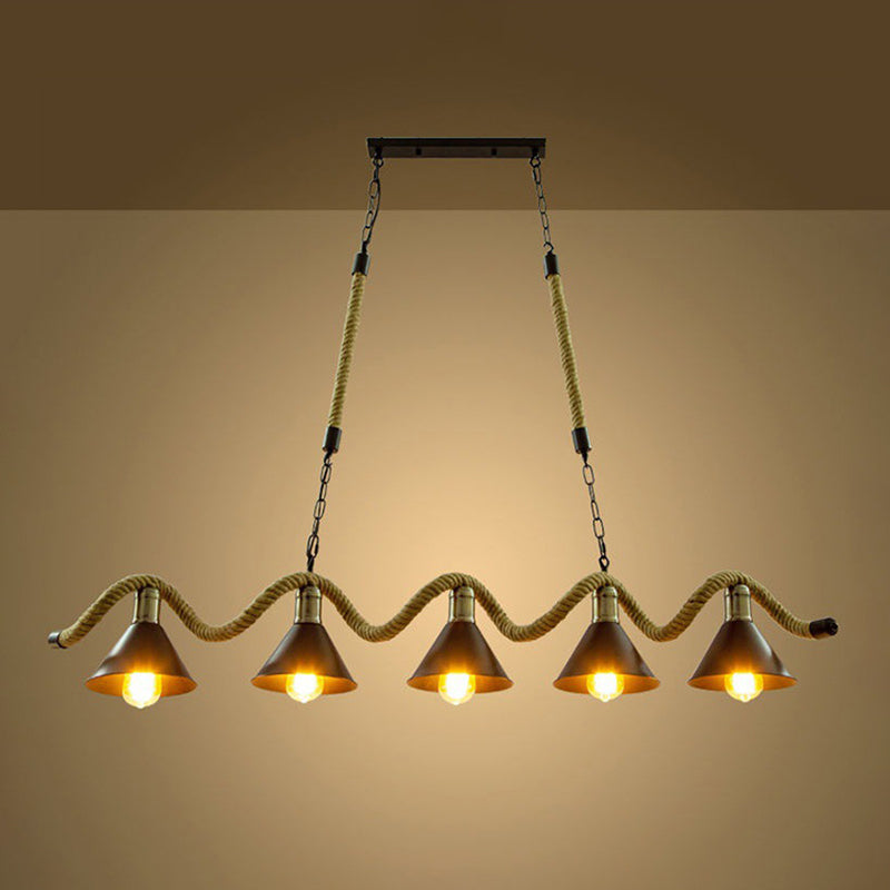 Luz de colgante colgante colgante de cono de estilo industrial lámparas colgantes de metal