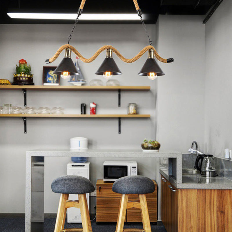 Luz de colgante colgante colgante de cono de estilo industrial lámparas colgantes de metal