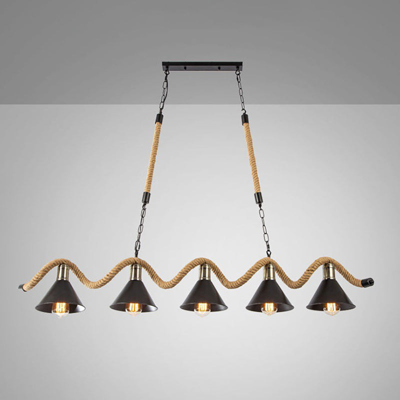 Luz de colgante colgante colgante de cono de estilo industrial lámparas colgantes de metal