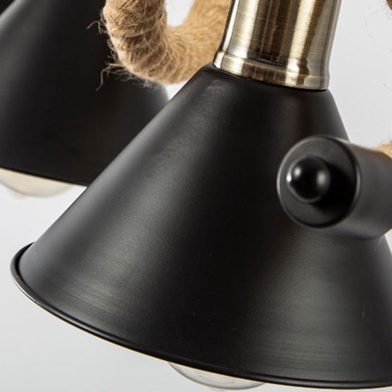 Luz de colgante colgante colgante de cono de estilo industrial lámparas colgantes de metal