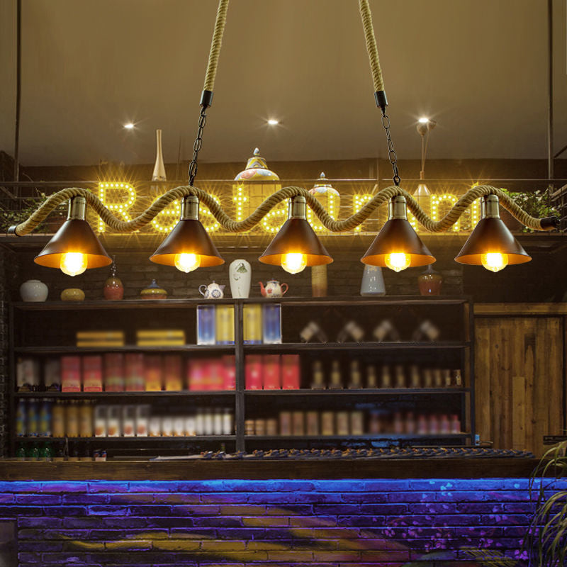 Luz de colgante colgante colgante de cono de estilo industrial lámparas colgantes de metal