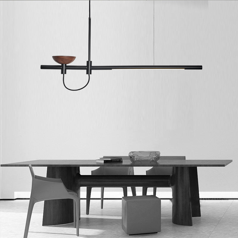 Luces colgantes lineales de estilo moderno 2 luces colgantes de la isla ligera