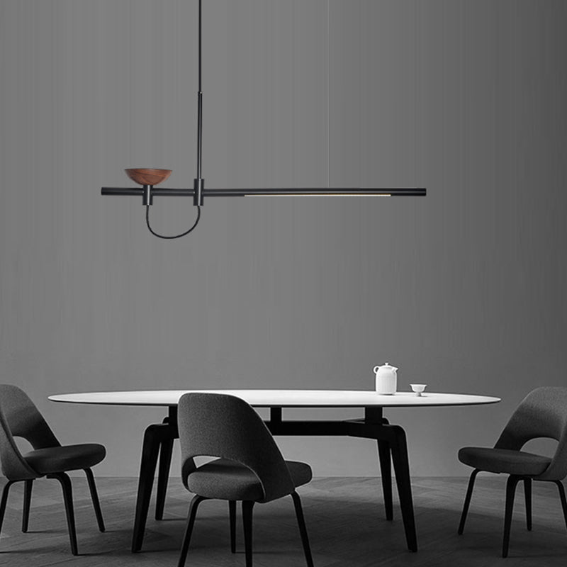 Luces colgantes lineales de estilo moderno 2 luces colgantes de la isla ligera