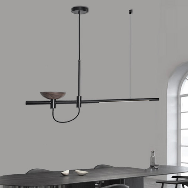 Luces colgantes lineales de estilo moderno 2 luces colgantes de la isla ligera