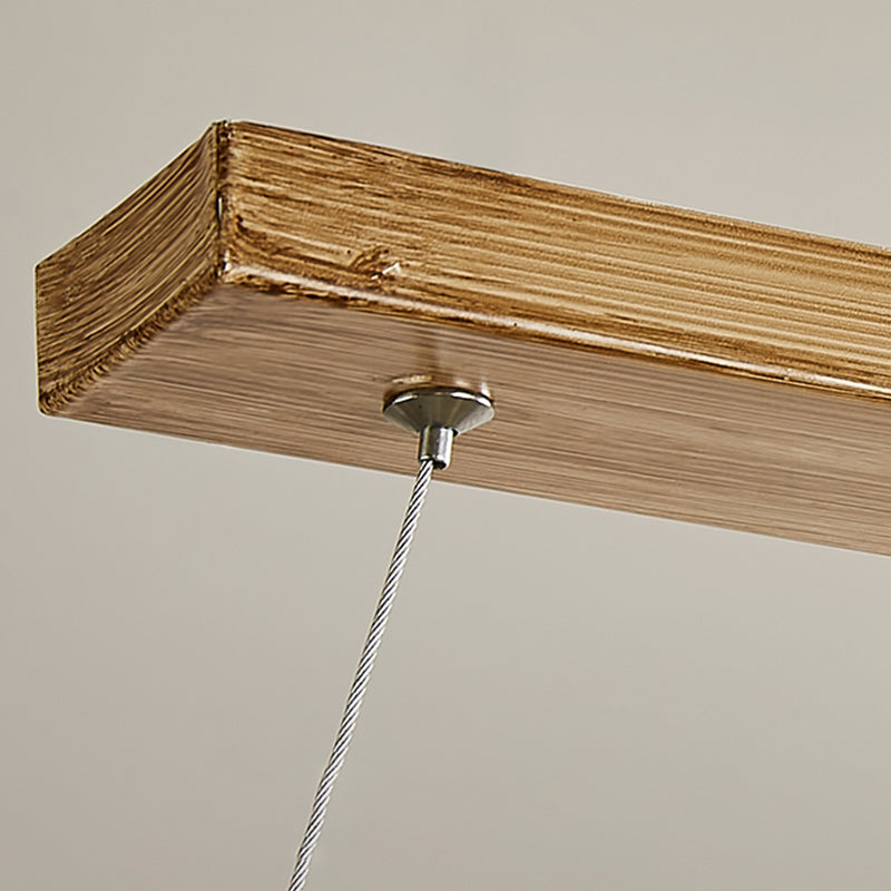 Brown Resin Island Lights Modern Restaurant Multi-Head Restaurant Lamphing con sombra de vidrio de globo