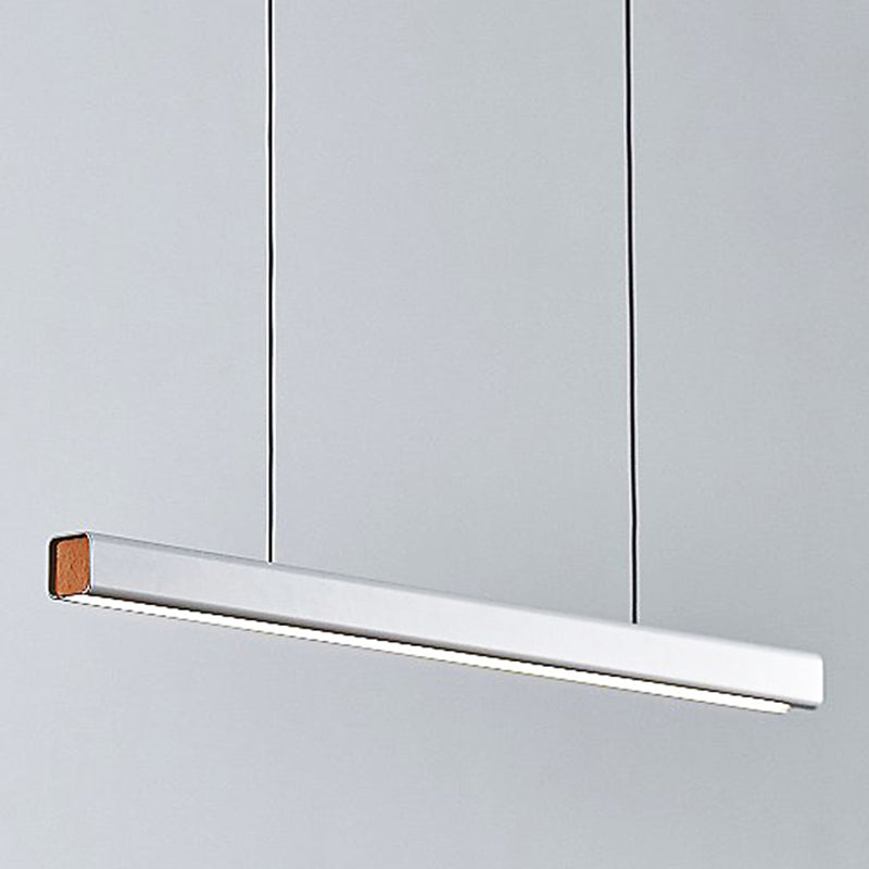 Lámpara de 1 cabeza de lámpara de la isla de metal moderna lámpara colgante de 1 cabeza lineal con sombra acrílica