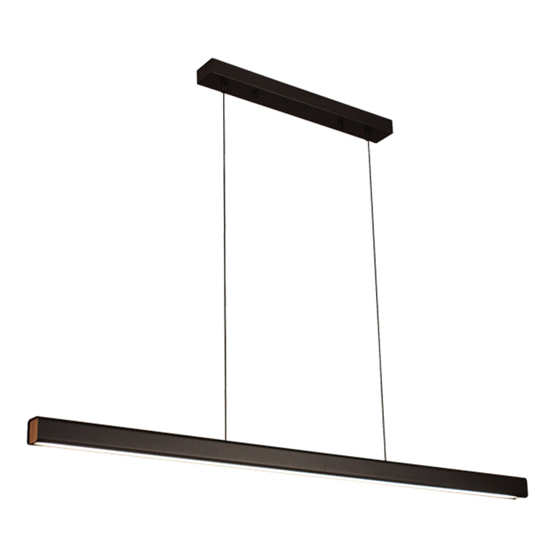 Lámpara de 1 cabeza de lámpara de la isla de metal moderna lámpara colgante de 1 cabeza lineal con sombra acrílica