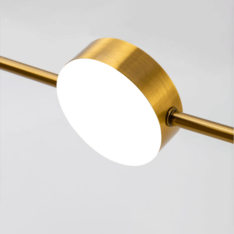 Lámparas de suspensión LED de restaurante LED de múltiples cabezas de araña de araña de isla metálica moderna