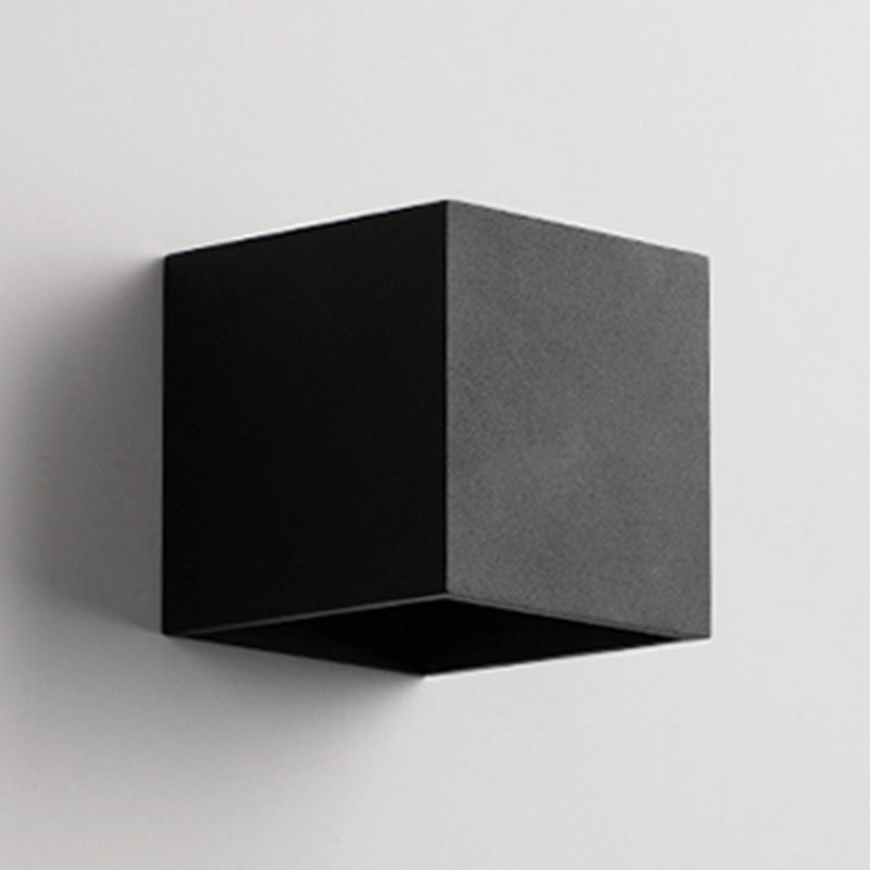 Square Shade Metal Wall Sconce Modern Style 2-Lights Wall Mount Light