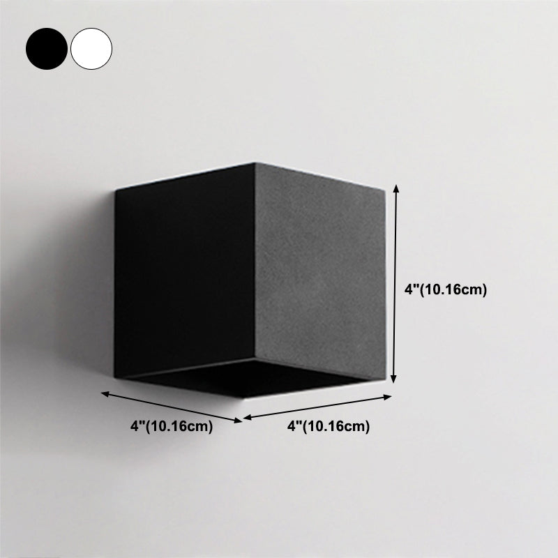 Square Shade Metal Wall Sconce Modern Style 2-Lights Wall Mount Light