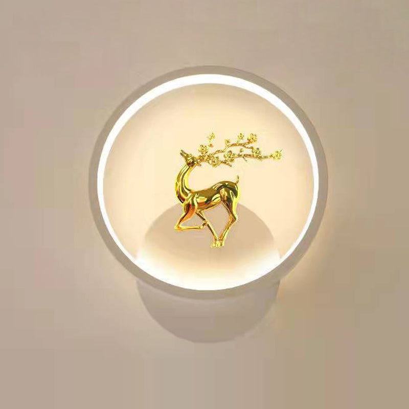 Geometry Shape Wall Lights Kid Style Metal 1 Light Wall Mount Light