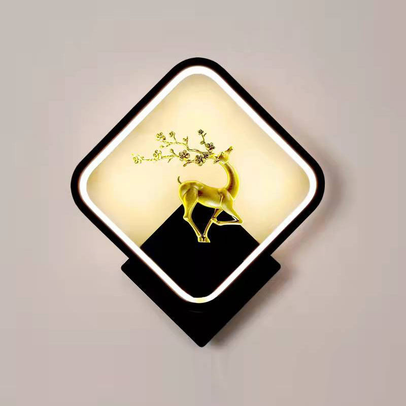 Geometry Shape Wall Lights Kid Style Metal 1 Light Wall Mount Light