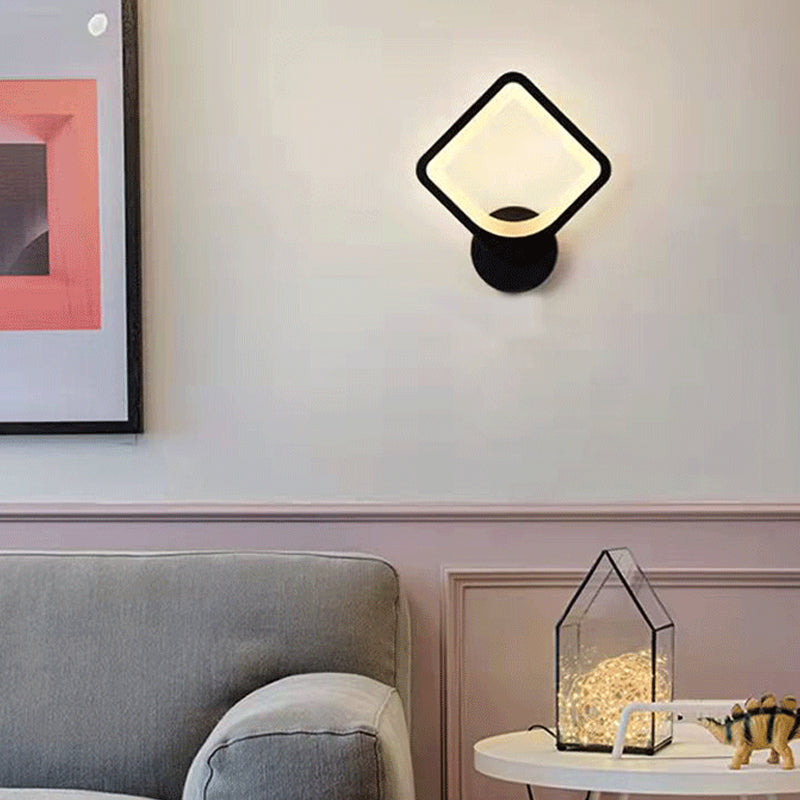 Geometry Shape Wall Lights Kid Style Metal 1 Light Wall Mount Light
