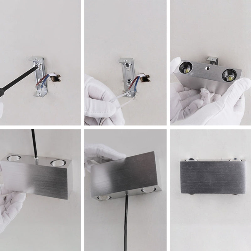 Multi Light Geometry Wall Sconce Modern Style Metal Wall Lighting for Bedroom