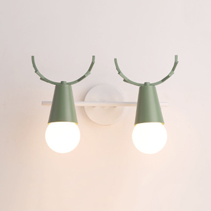 Modern Colorful Wall Sconce Light Creative Antlers Wall Light Fixture for Bedroom