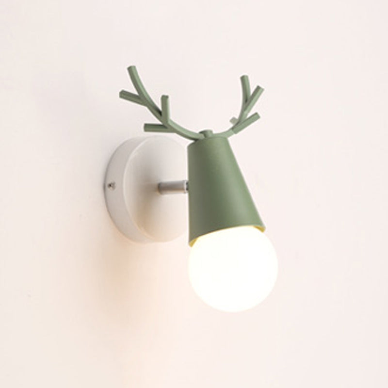 Modern Colorful Wall Sconce Light Creative Antlers Wall Light Fixture for Bedroom