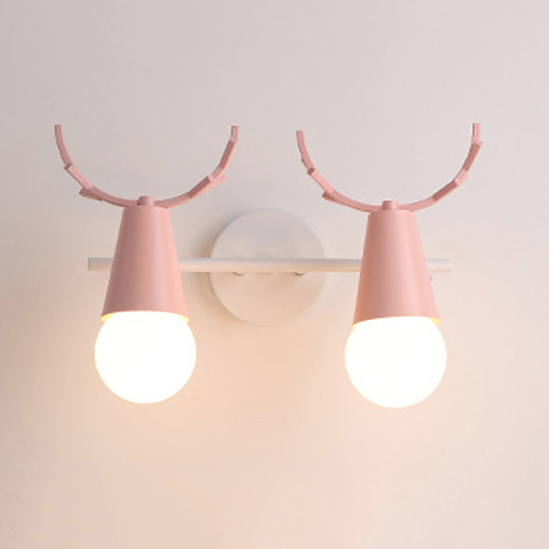 Modern Colorful Wall Sconce Light Creative Antlers Wall Light Fixture for Bedroom