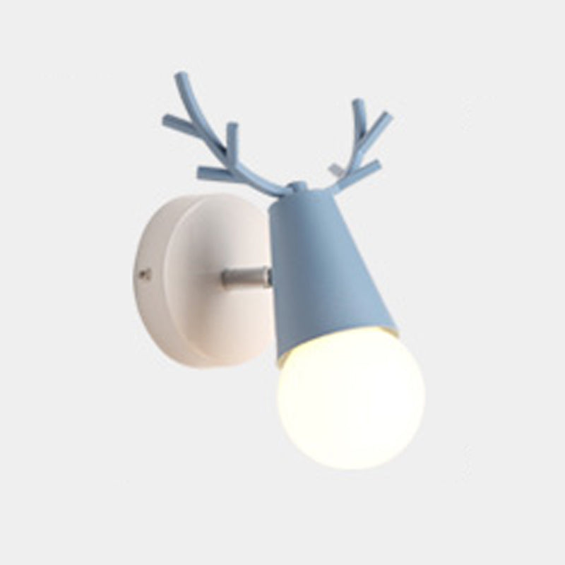 Modern Colorful Wall Sconce Light Creative Antlers Wall Light Fixture for Bedroom