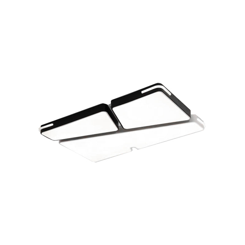 Weißes Quadrat/Rechteck Unterputze Licht Minimalismus 19.5 "/23.5" Breite LED Acryl Deckenbeleuchtung in Weiß/Warm Licht