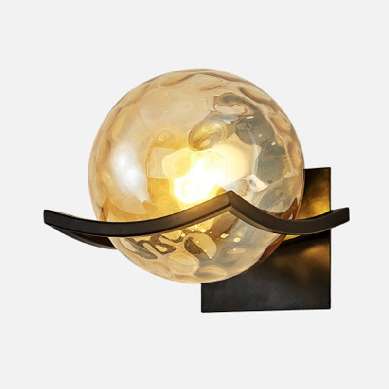 Lámparas de pared de bola de estilo modernas de vidrio 1 lámparas de pared ligeras