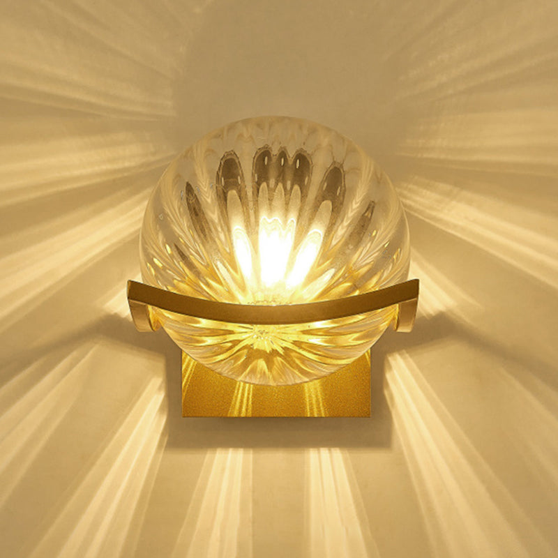 Lámparas de pared de bola de estilo modernas de vidrio 1 lámparas de pared ligeras