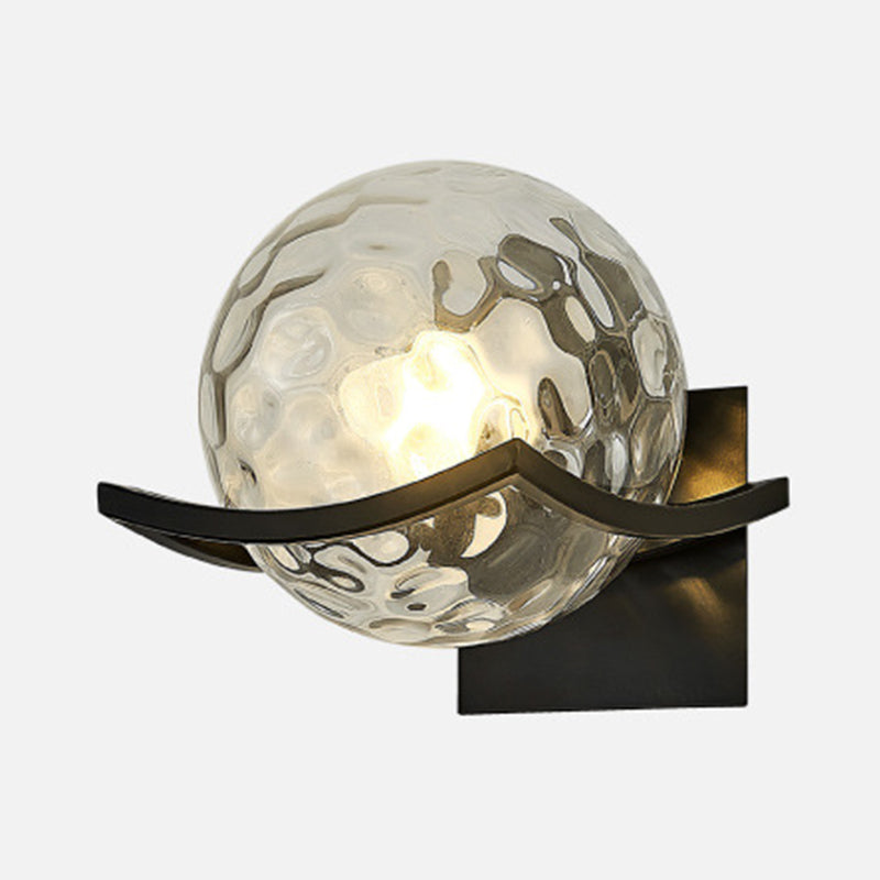 Lámparas de pared de bola de estilo modernas de vidrio 1 lámparas de pared ligeras