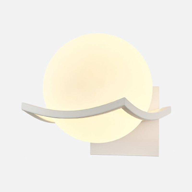 Modern Style Ball Wall Mounted Lamps Glass 1 Light Wall Lamps