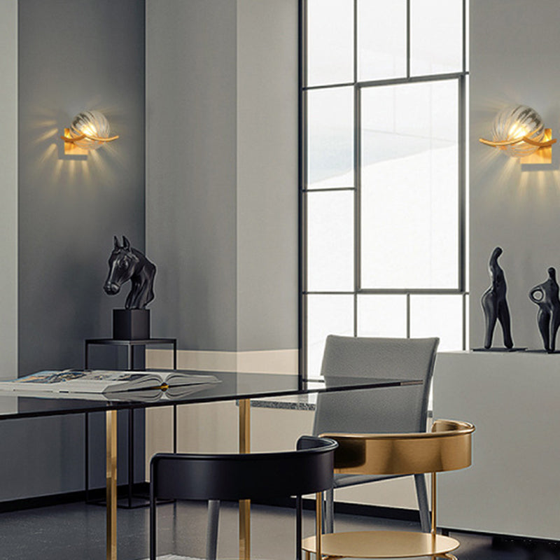 Lámparas de pared de bola de estilo modernas de vidrio 1 lámparas de pared ligeras