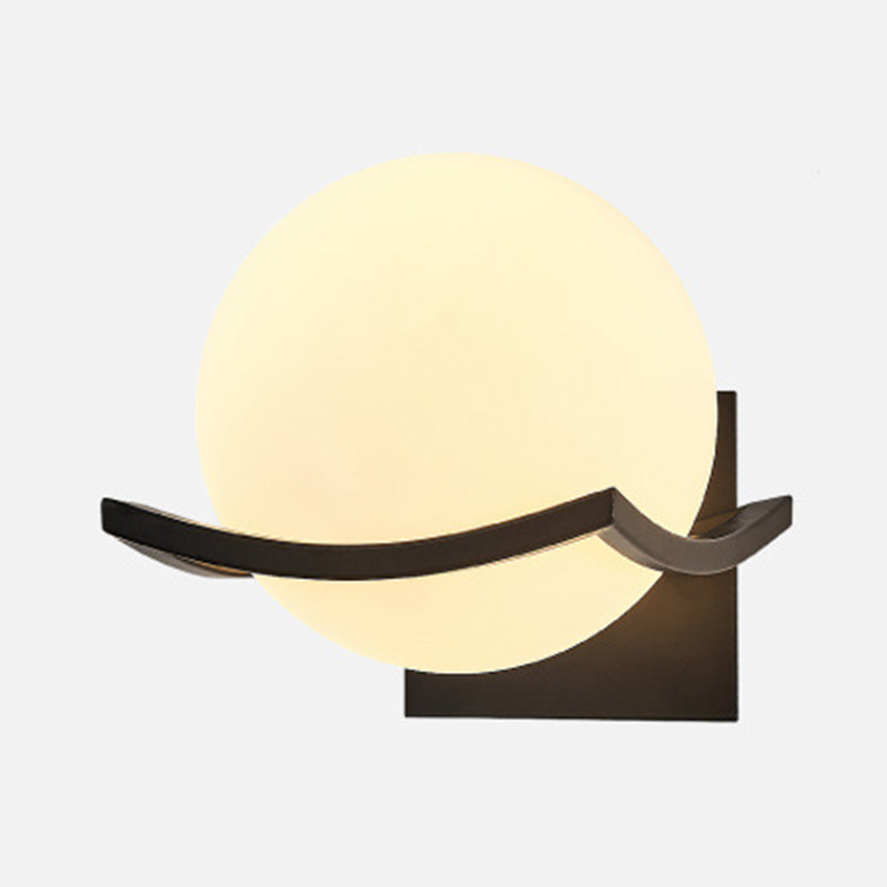 Modern Style Ball Wall Mounted Lamps Glass 1 Light Wall Lamps