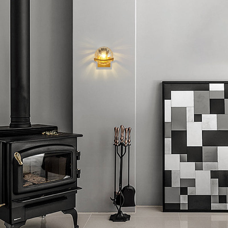 Lámparas de pared de bola de estilo modernas de vidrio 1 lámparas de pared ligeras