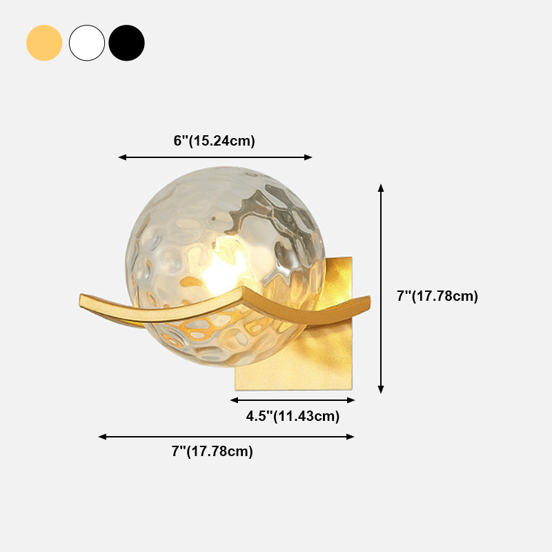 Lámparas de pared de bola de estilo modernas de vidrio 1 lámparas de pared ligeras