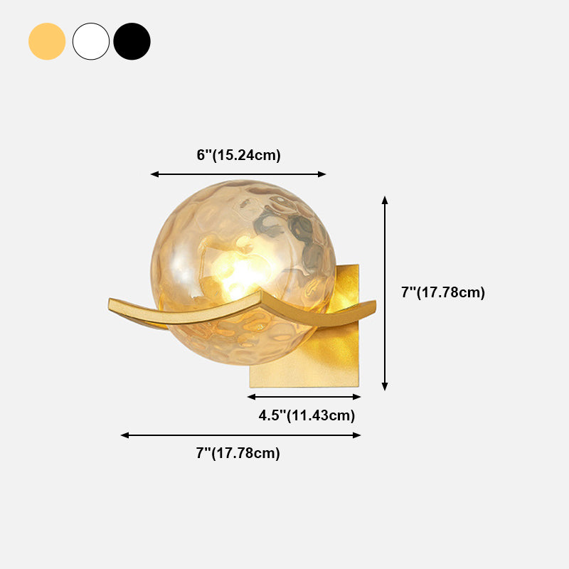 Lámparas de pared de bola de estilo modernas de vidrio 1 lámparas de pared ligeras