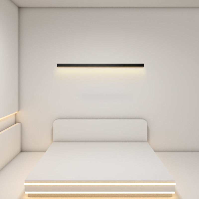 Luz de pared de metal de forma lineal Estilo moderno de 1 luces Luz de pared de 1 luces