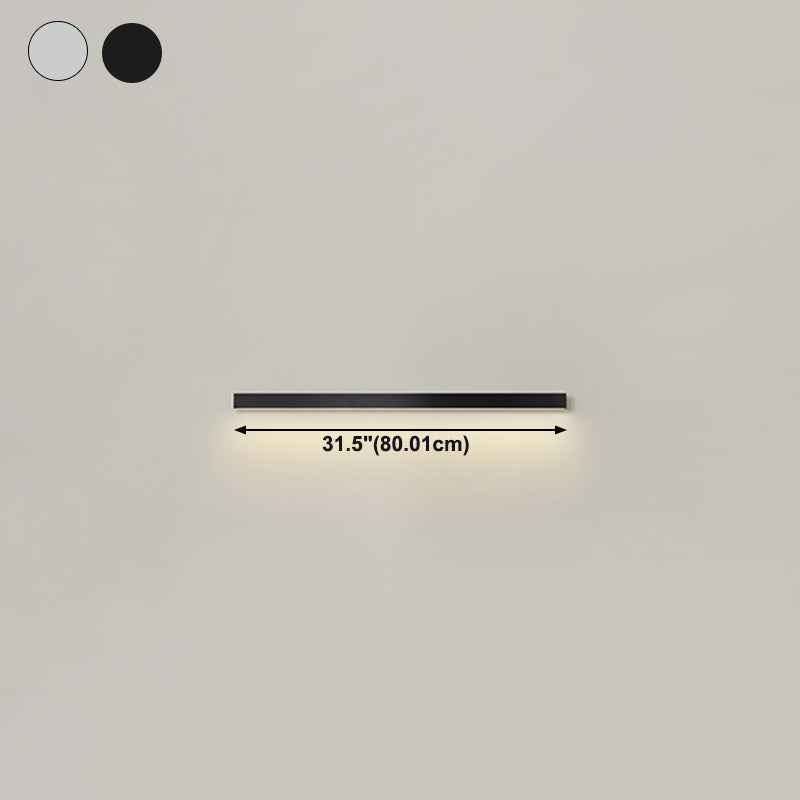 Luz de pared de metal de forma lineal Estilo moderno de 1 luces Luz de pared de 1 luces