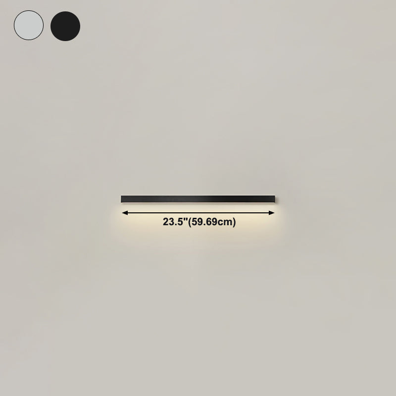Luz de pared de metal de forma lineal Estilo moderno de 1 luces Luz de pared de 1 luces