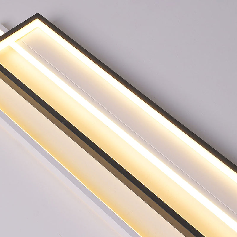 Rectangle Wall Lights Modern Style Metal 2 Light Wall Mount Lights