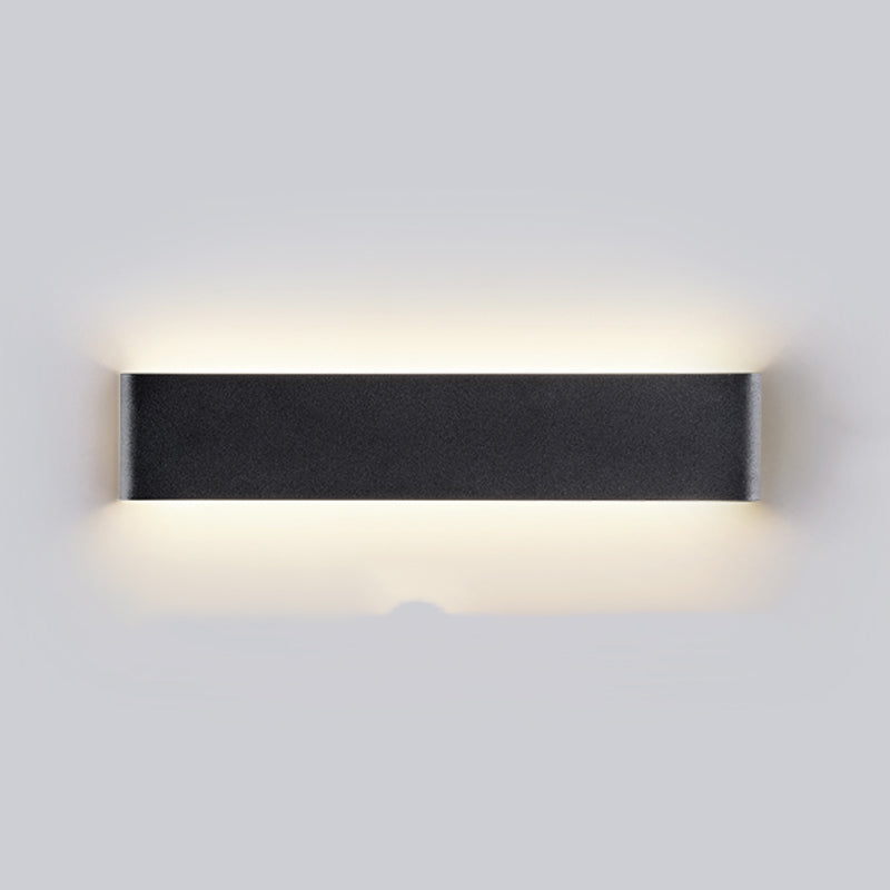 Luz de pared de forma rectangular de estilo de metal de estilo moderno 1 luz de montaje de pared de luz