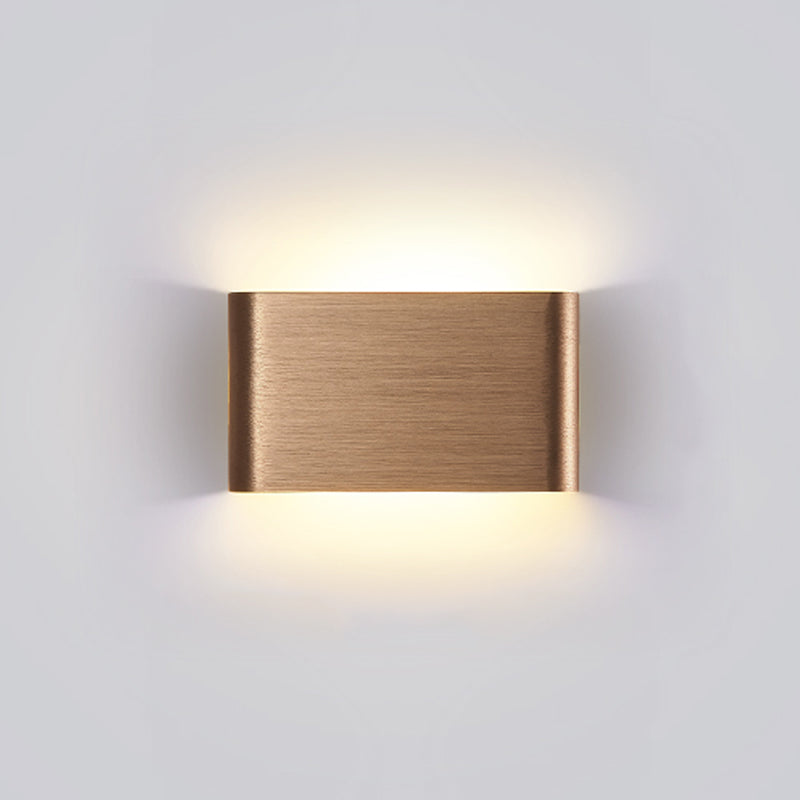 Rectangle Shape Wall Light Modern Style Metal 1 Light Wall Mount Light