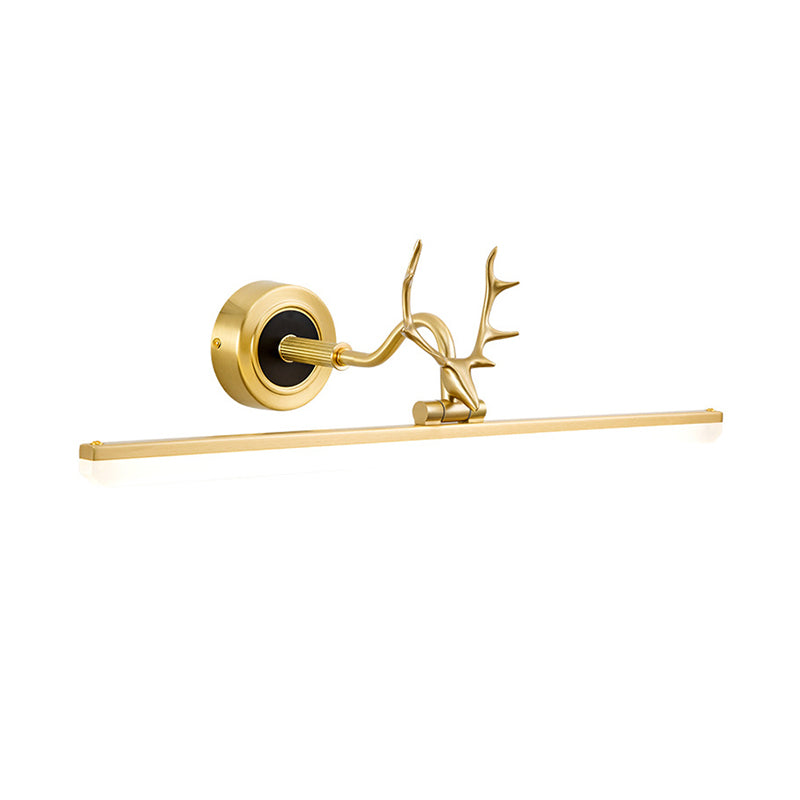 Linear Shape Wall Lighting Postmodern Style Metal 1 Light Sconce Lamp for Shower Room
