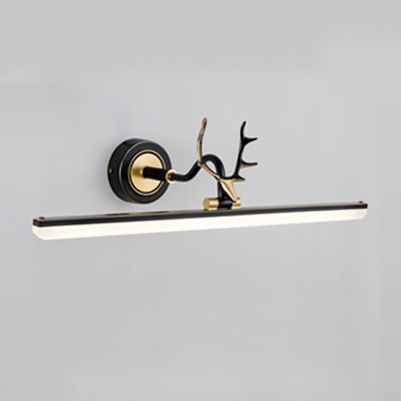 Linear Shape Wall Lighting Postmodern Style Metal 1 Light Sconce Lamp for Shower Room