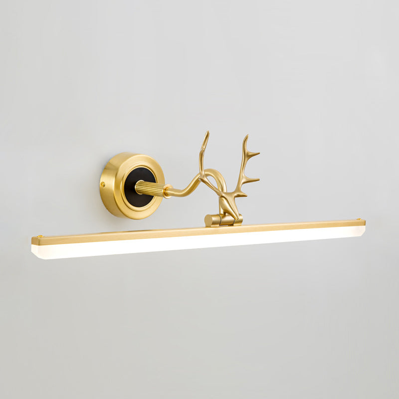 Linear Shape Wall Lighting Postmodern Style Metal 1 Light Sconce Lamp for Shower Room